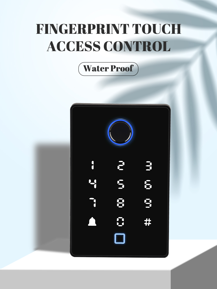 Mesin kontrol akses keypad tipe sentuh dengan lampu latar