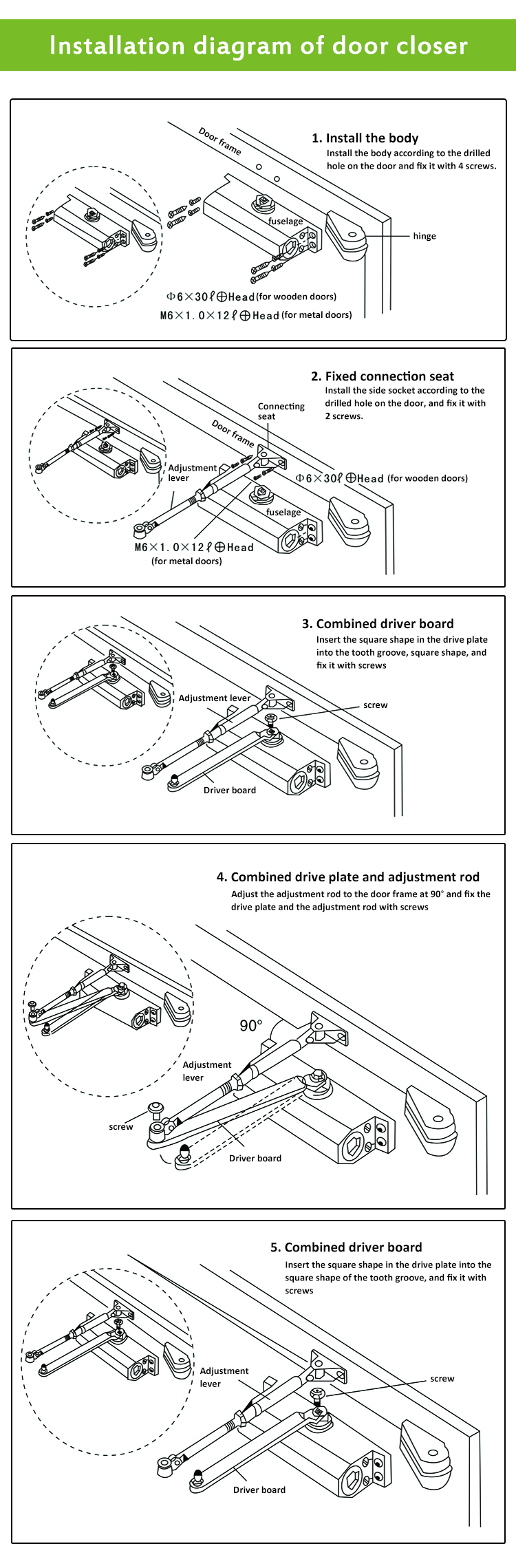 25~45KG automatic door closer