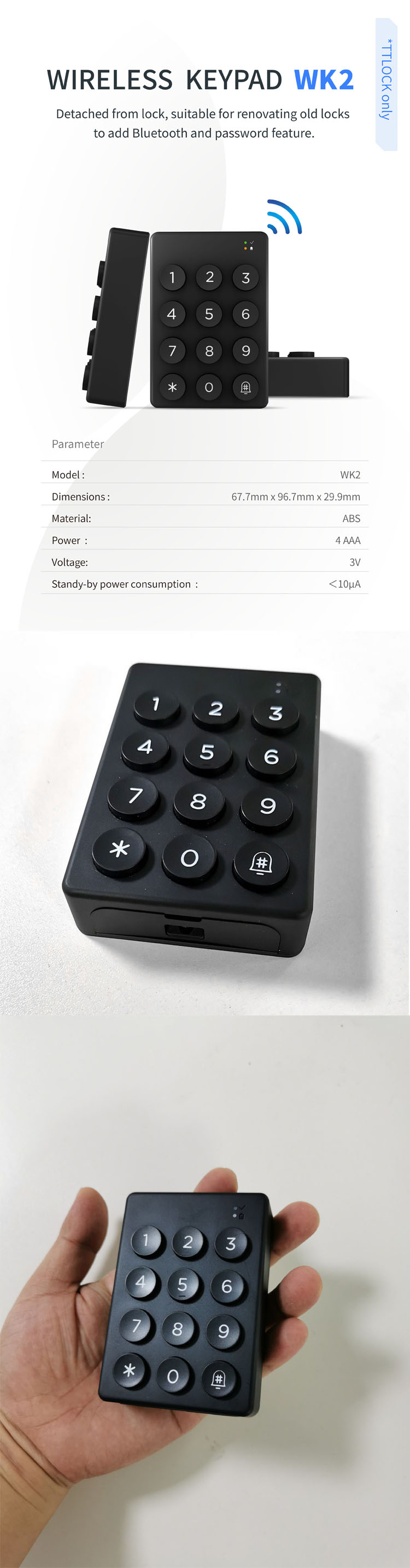 Kunci Keypad Nirkabel TTlock